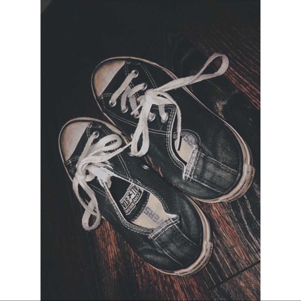 Black and White Converse Shoes
